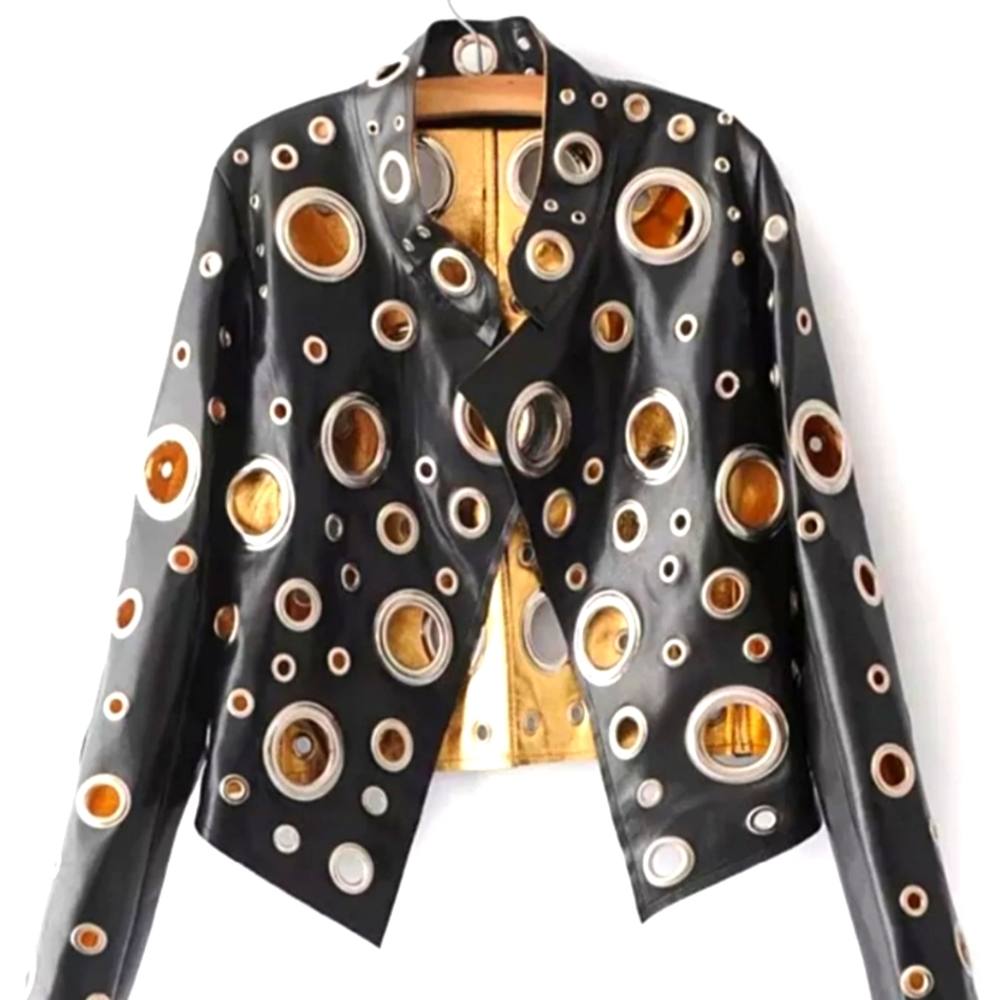 Statement Jacket! Black faux leather 🔥 New, without tags